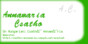 annamaria csatho business card